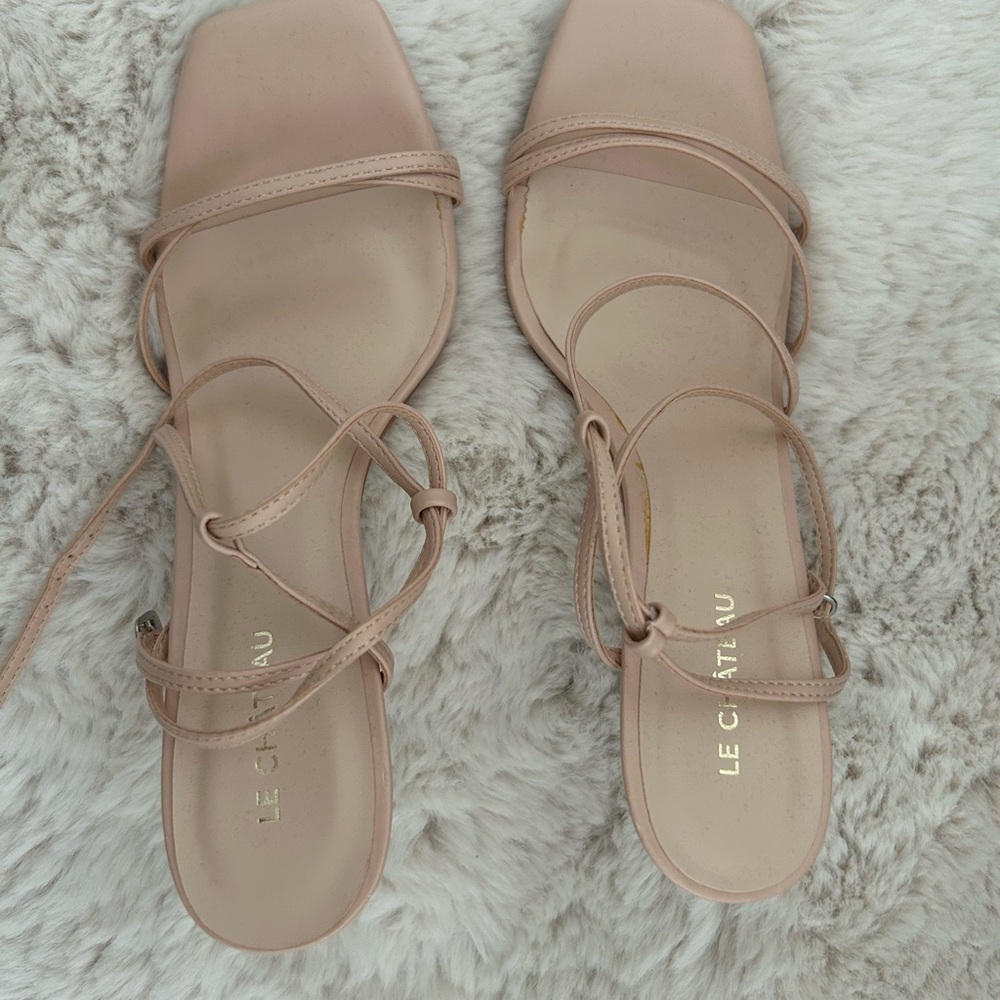 Le Chateau Women's Blush Strappy Heels